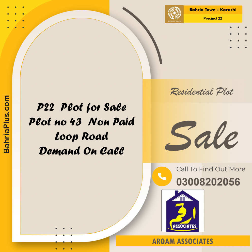 250 Sq. Yards Residential Plot for Sale in Precinct 22 -  Bahria Town, Karachi - (BP-201834)