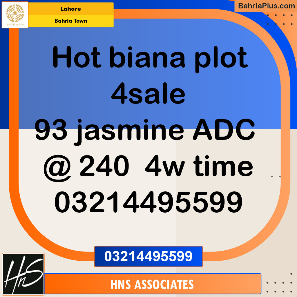 Residential Plot for Sale in Bahria Town, Lahore - (BP-201885)