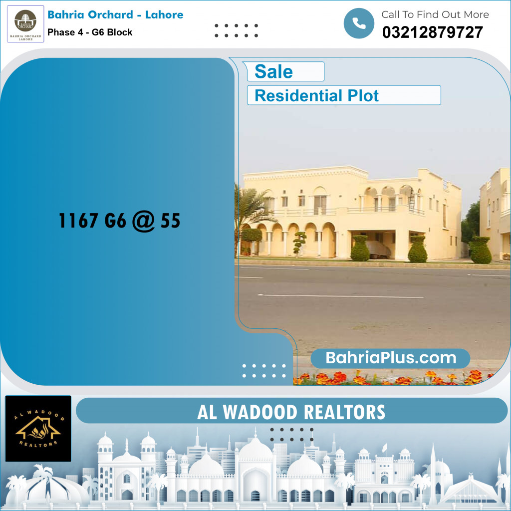 10 Marla Residential Plot for Sale in Phase 4 - G6 Block -  Bahria Orchard, Lahore - (BP-201890)