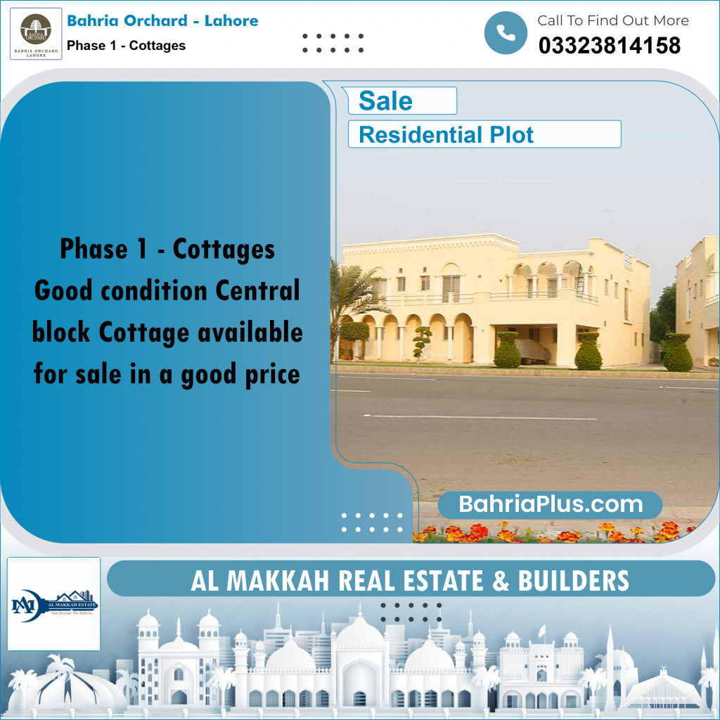 5 Marla Residential Plot for Sale in Phase 1 - Cottages -  Bahria Orchard, Lahore - (BP-201895)