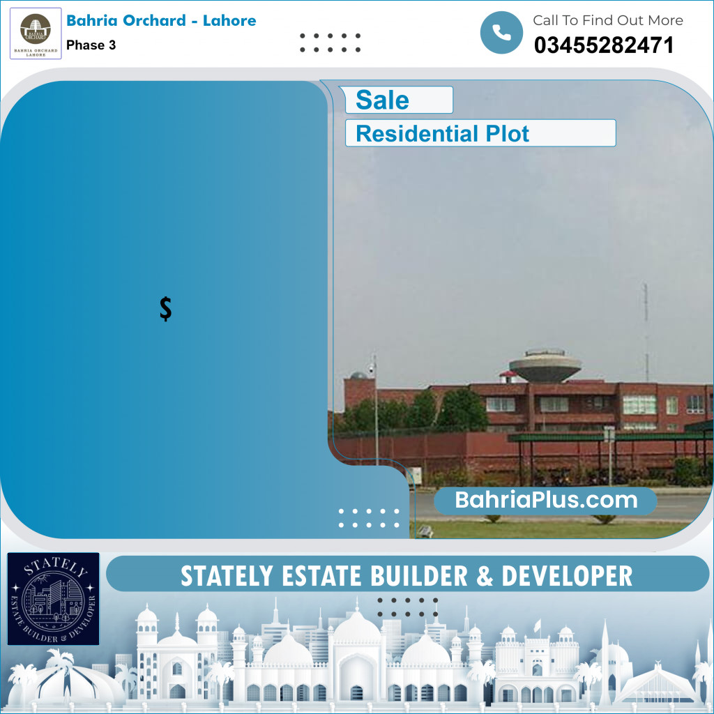 Residential Plot for Sale in Phase 3 -  Bahria Orchard, Lahore - (BP-201922)