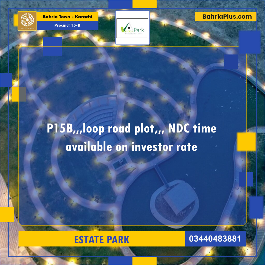Residential Plot for Sale in Precinct 15-B -  Bahria Town, Karachi - (BP-201997)