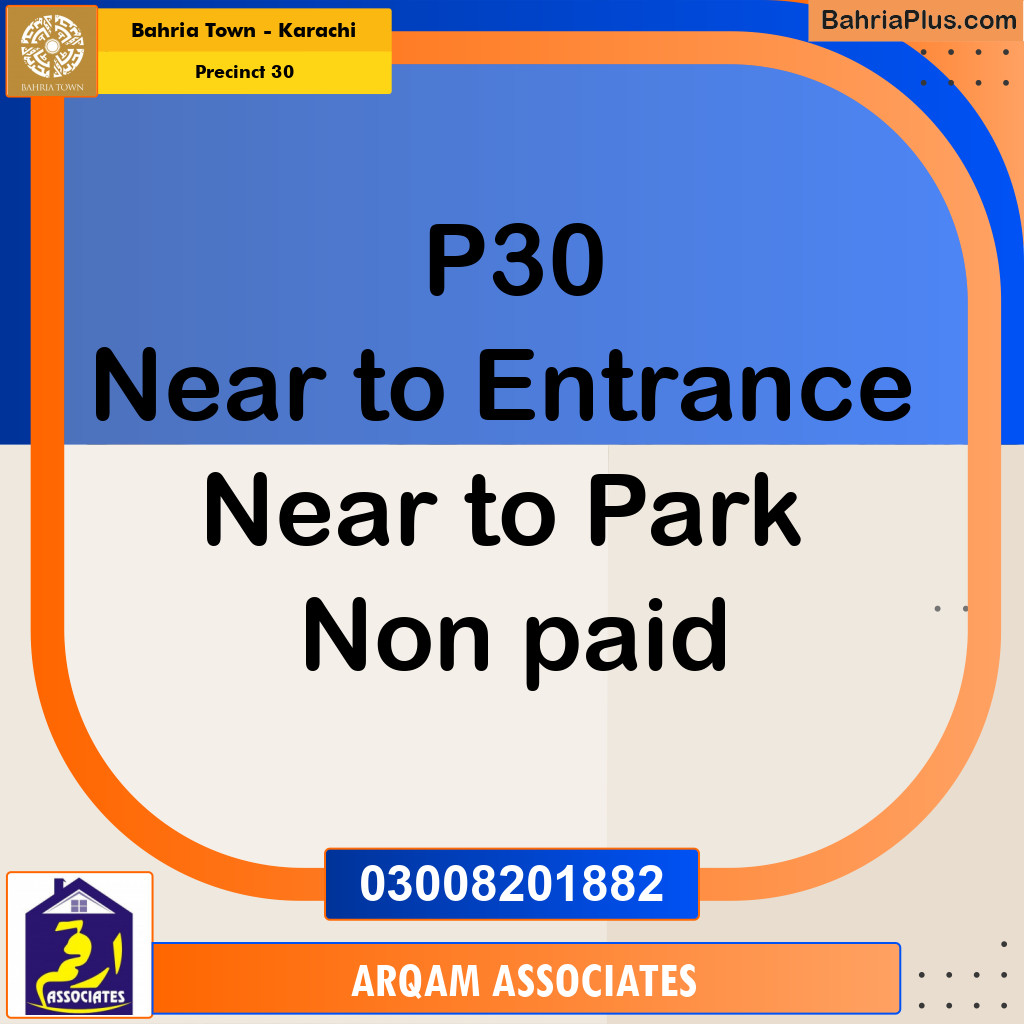 250 Sq. Yards Residential Plot for Sale in Precinct 30 -  Bahria Town, Karachi - (BP-202064)