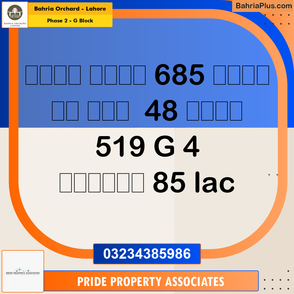 5 Marla Residential Plot for Sale in Phase 2 - G Block -  Bahria Orchard, Lahore - (BP-202066)