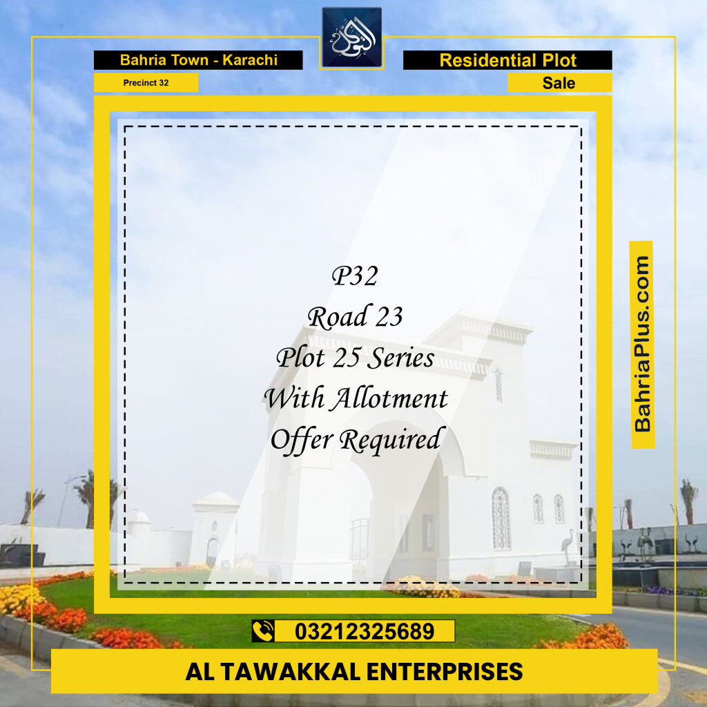 250 Sq. Yards Residential Plot for Sale in Precinct 32 -  Bahria Town, Karachi - (BP-202075)
