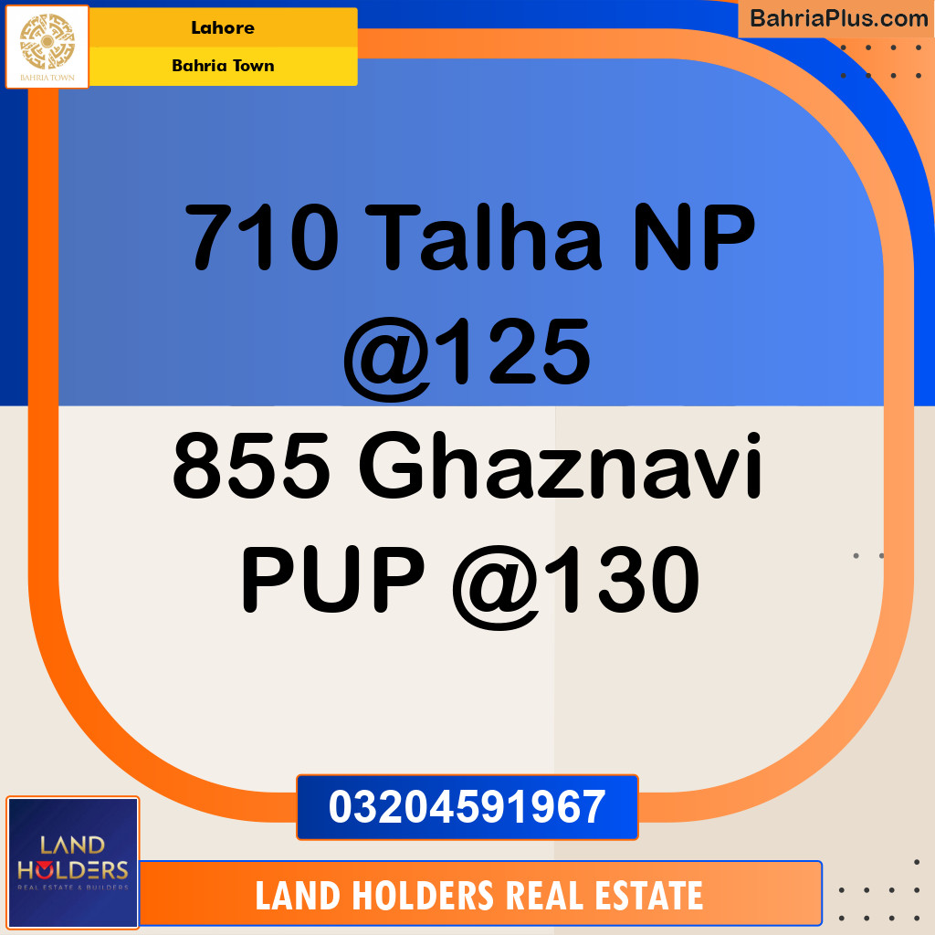 Residential Plot for Sale in Bahria Town, Lahore - (BP-202120)