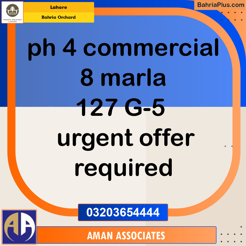 Commercial Plot for Sale in Bahria Orchard, Lahore - (BP-202166)