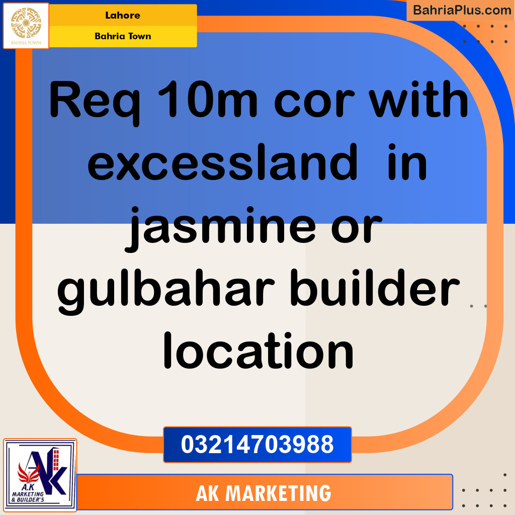 Residential Plot for Sale in Bahria Town, Lahore - (BP-202167)