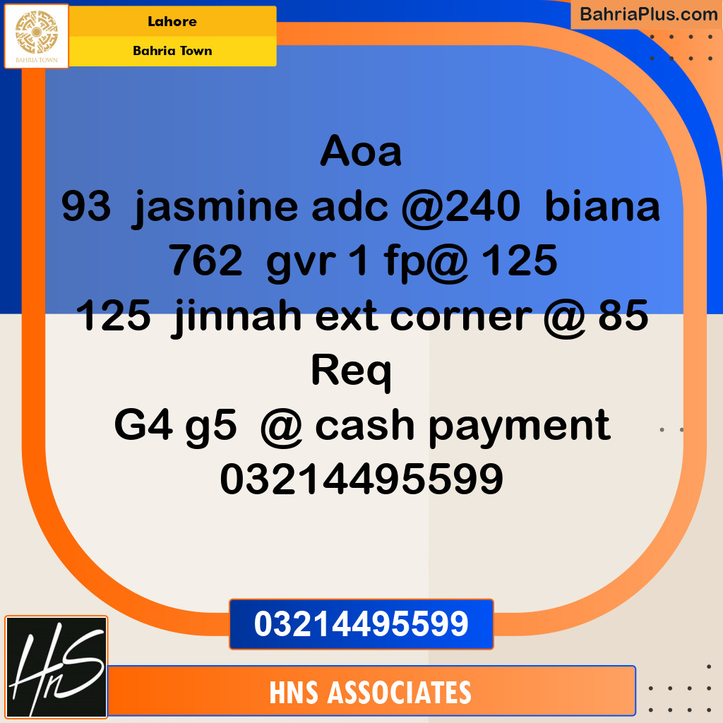 Residential Plot for Sale in Bahria Town, Lahore - (BP-202190)