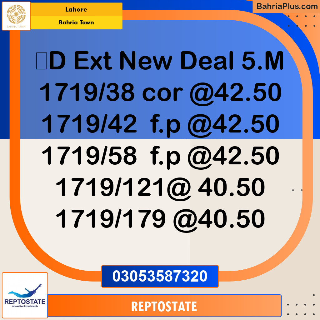 Residential Plot for Sale in Bahria Town, Lahore - (BP-202321)