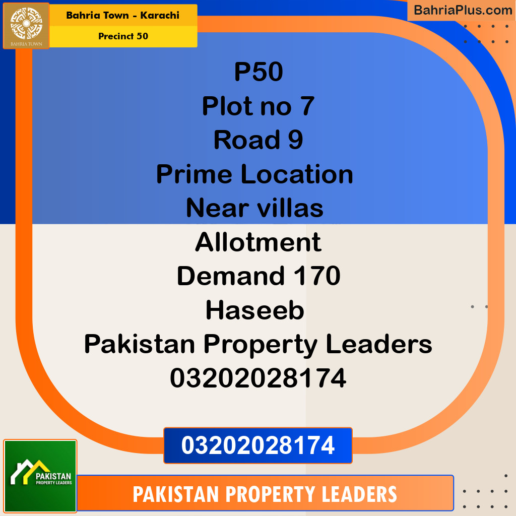 500 Sq. Yards Residential Plot for Sale in Precinct 50 -  Bahria Town, Karachi - (BP-202369)