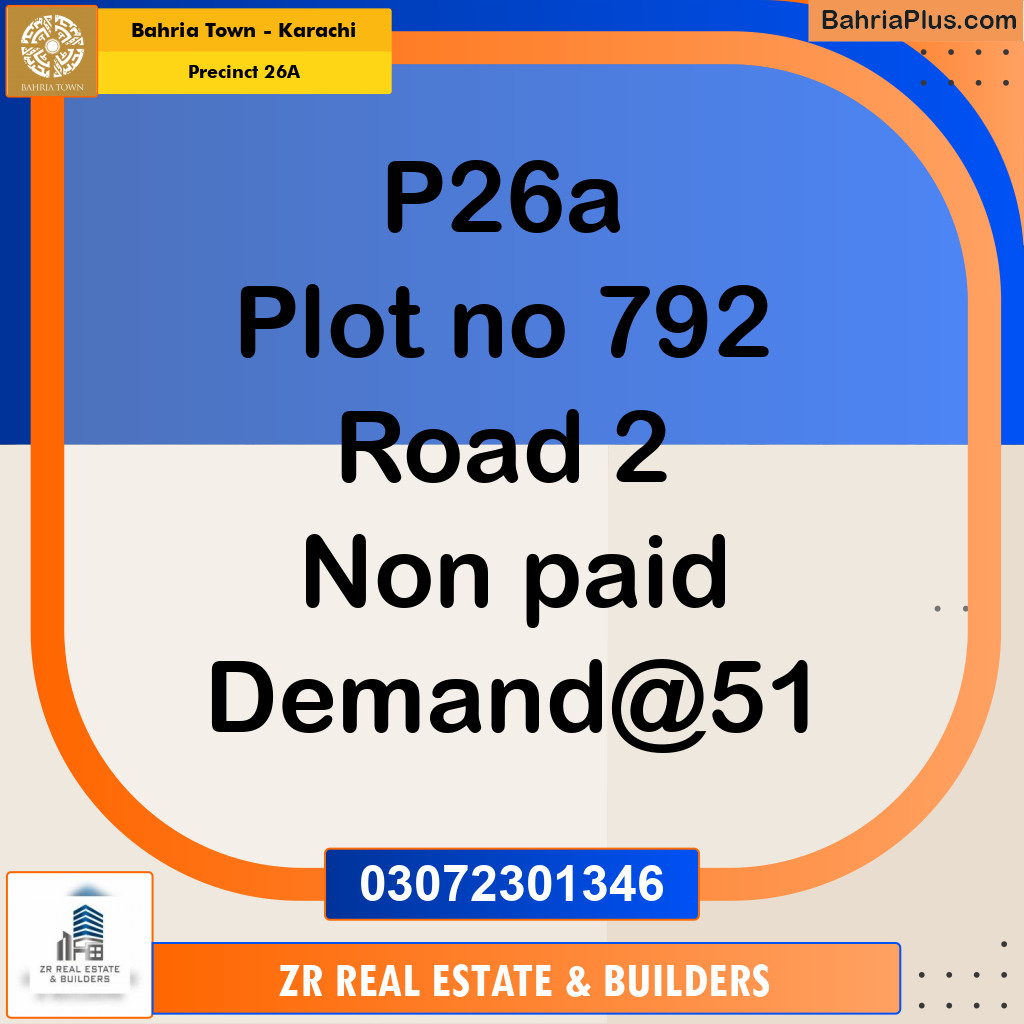 125 Sq. Yards Residential Plot for Sale in Precinct 26A -  Bahria Town, Karachi - (BP-202372)