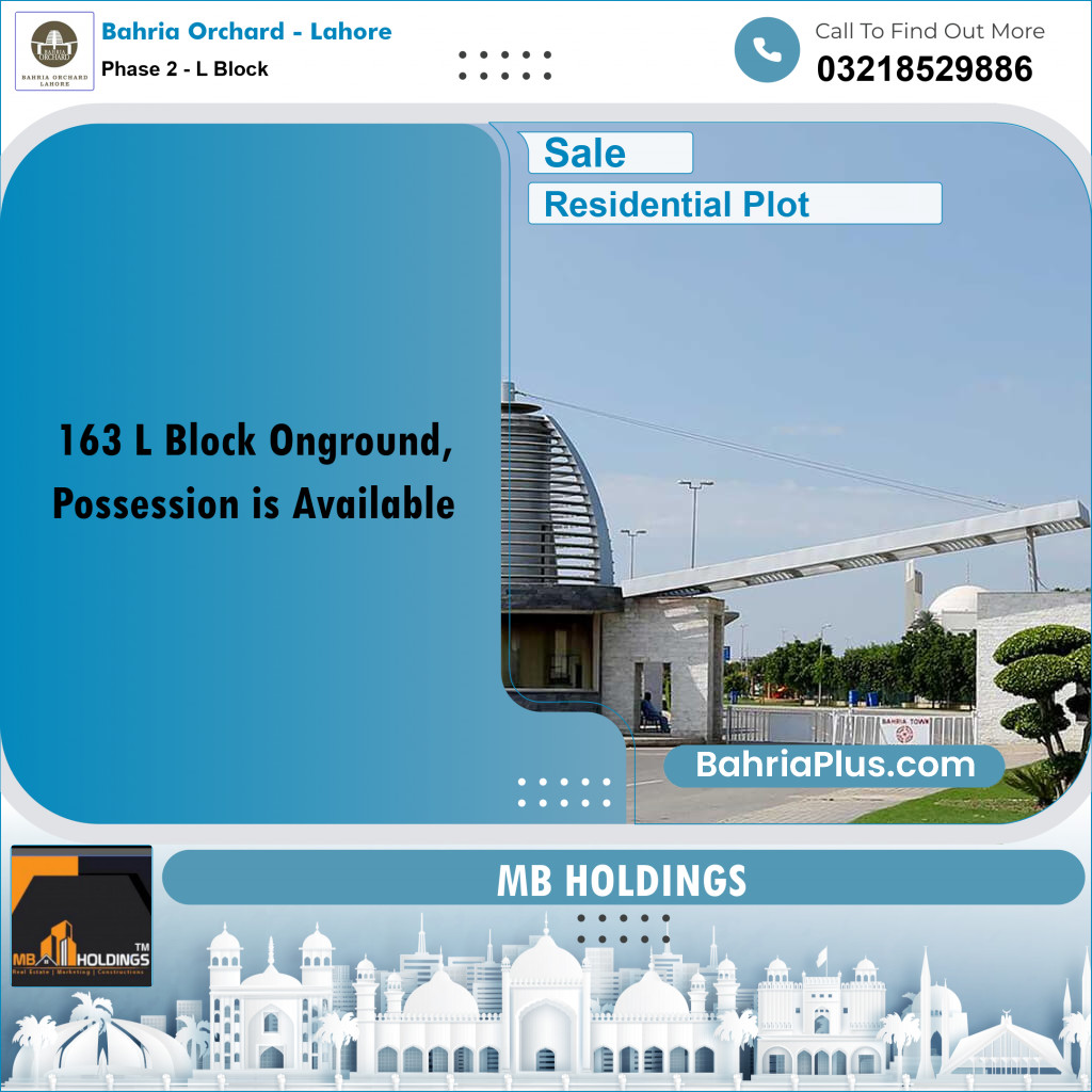 5 Marla Residential Plot for Sale in Phase 2 - L Block -  Bahria Orchard, Lahore - (BP-202381)