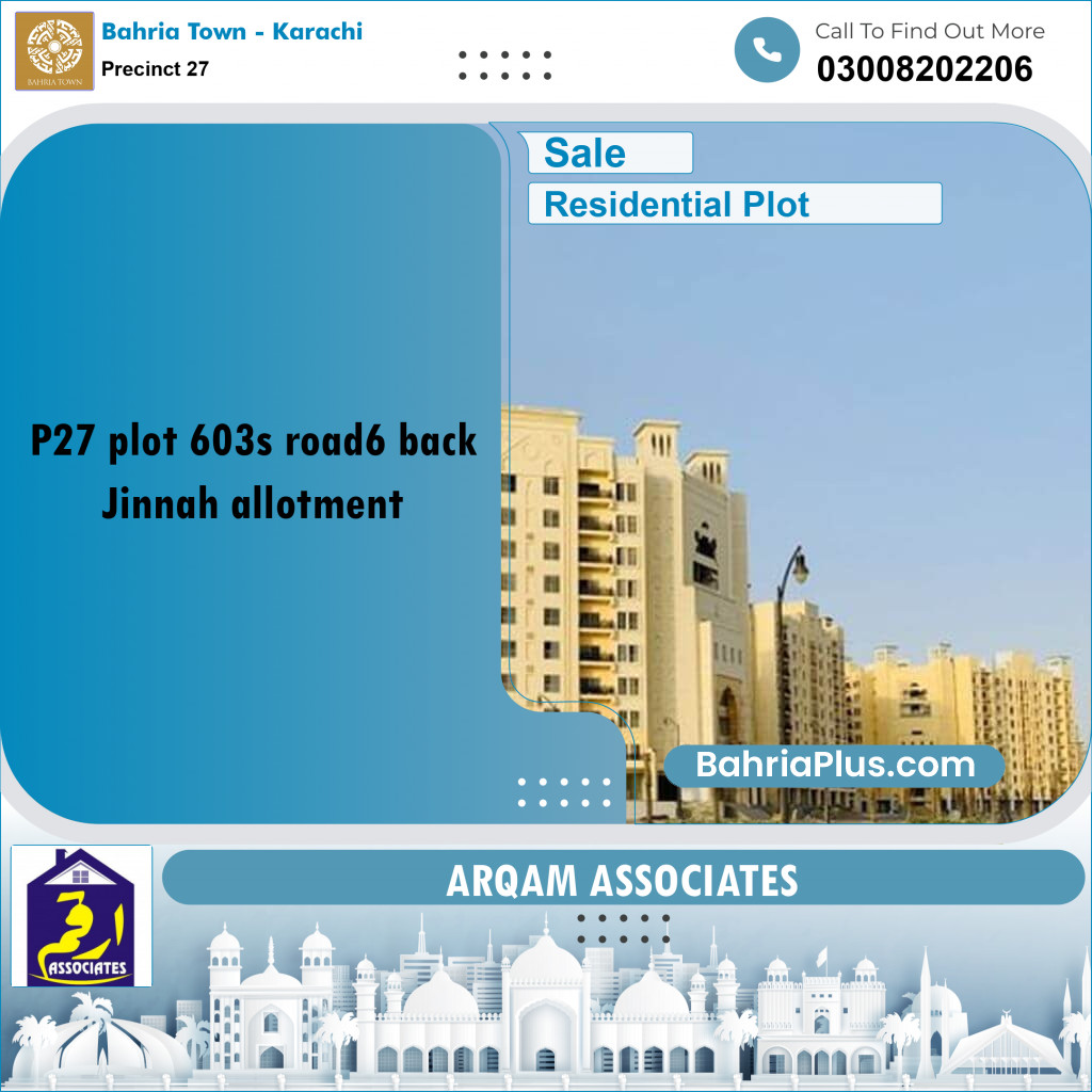 125 Sq. Yards Residential Plot for Sale in Precinct 27 -  Bahria Town, Karachi - (BP-202391)