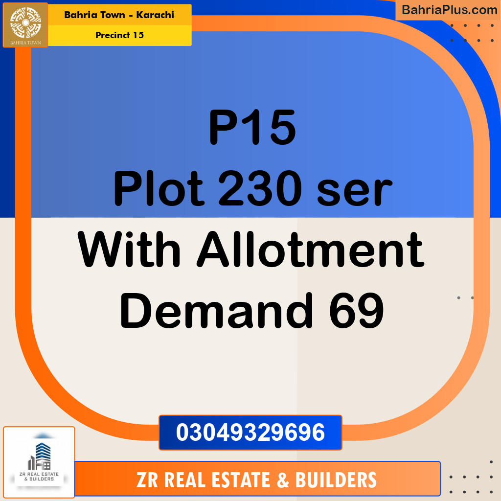 125 Sq. Yards Residential Plot for Sale in Precinct 15 -  Bahria Town, Karachi - (BP-202400)