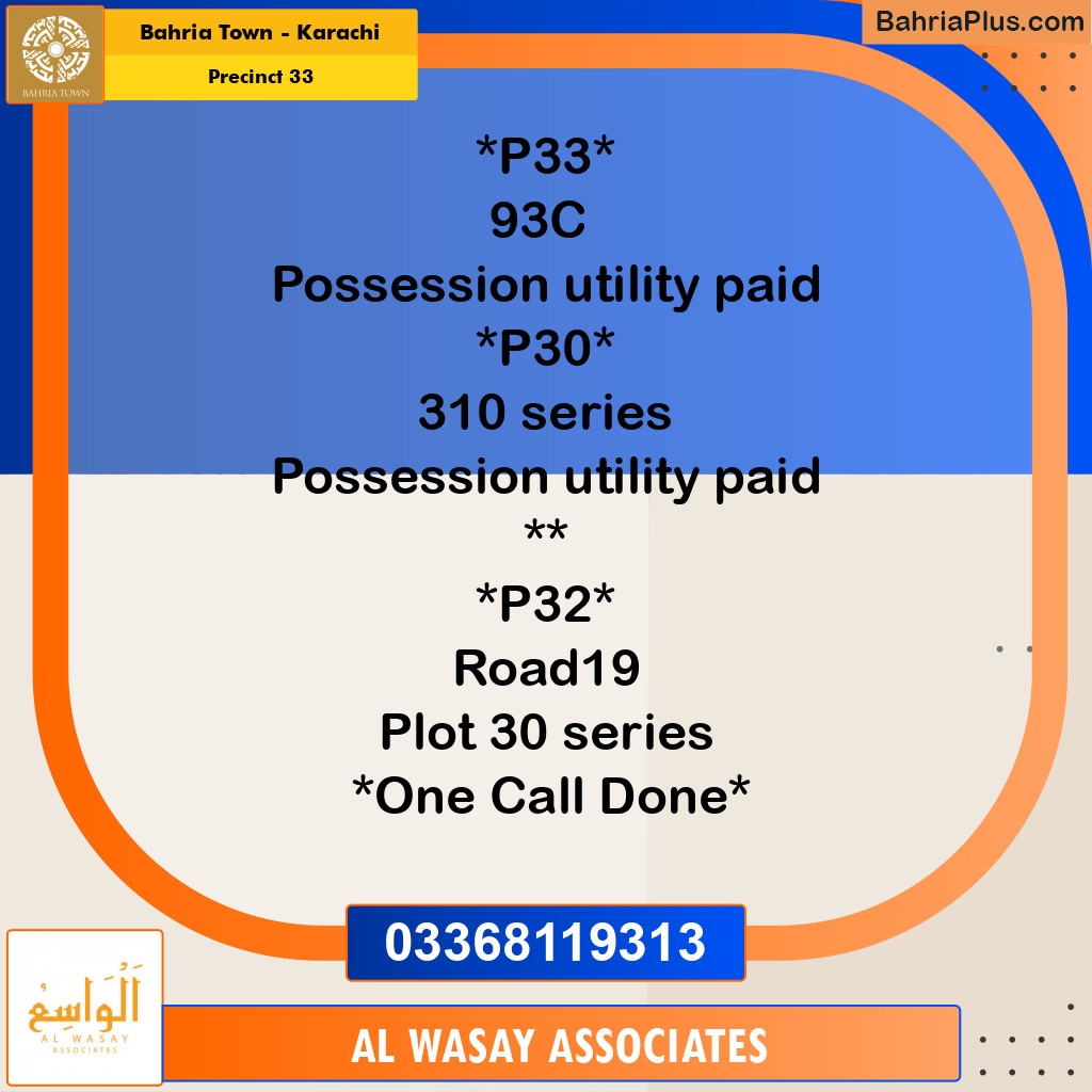 500 Sq. Yards Residential Plot for Sale in Precinct 33 -  Bahria Town, Karachi - (BP-202403)