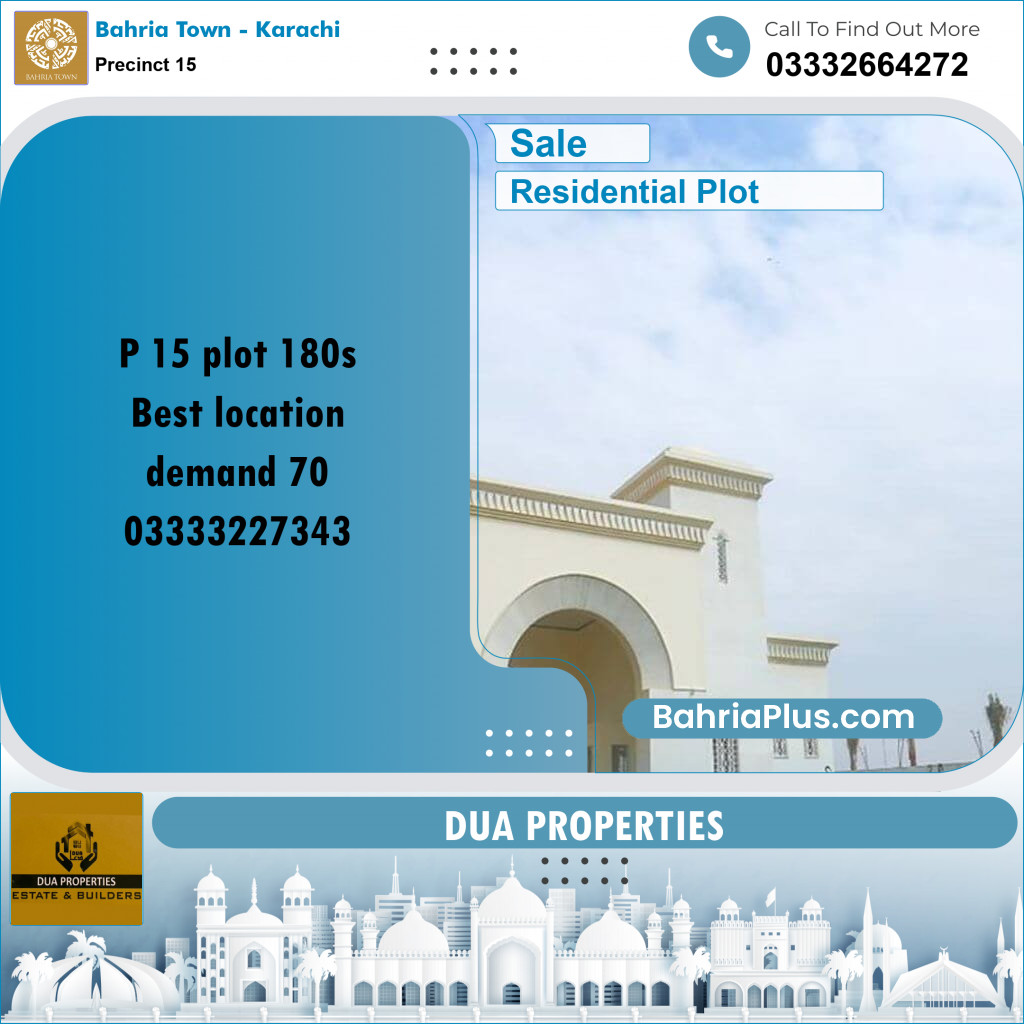 Residential Plot for Sale in Precinct 15 -  Bahria Town, Karachi - (BP-202474)