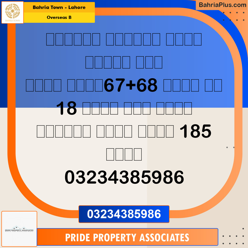 18 Marla Residential Plot for Sale in Overseas B -  Bahria Town, Lahore - (BP-202485)