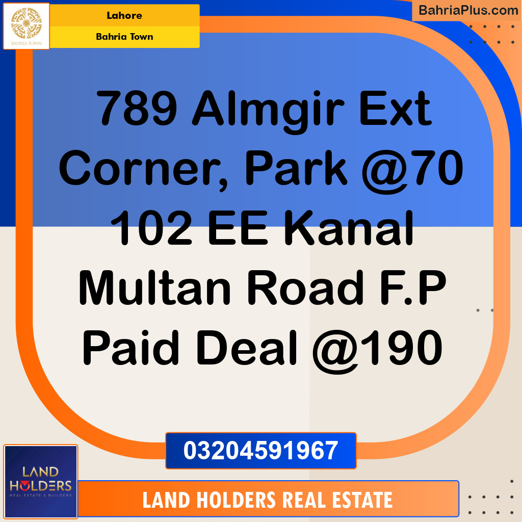 Residential Plot for Sale in Bahria Town, Lahore - (BP-202506)