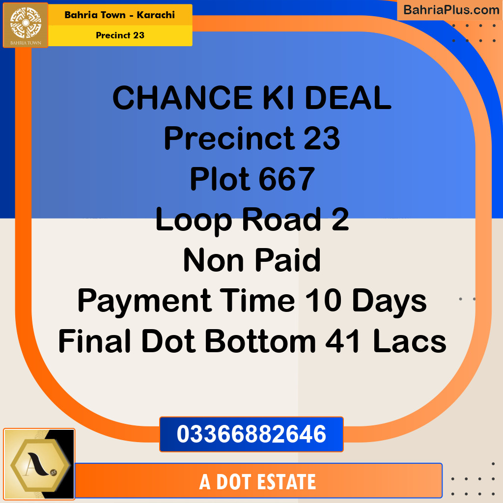 125 Sq. Yards Residential Plot for Sale in Precinct 23 -  Bahria Town, Karachi - (BP-202522)