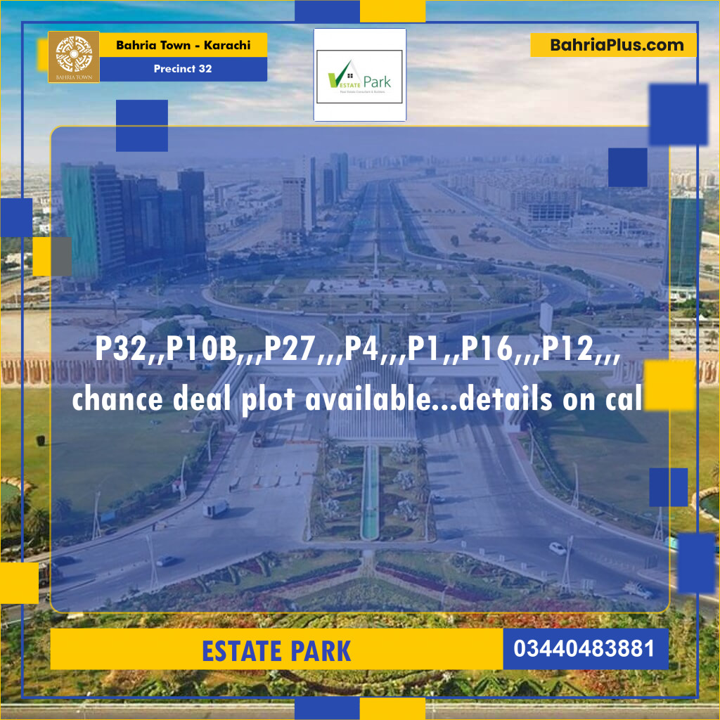 Residential Plot for Sale in Precinct 32 -  Bahria Town, Karachi - (BP-202539)