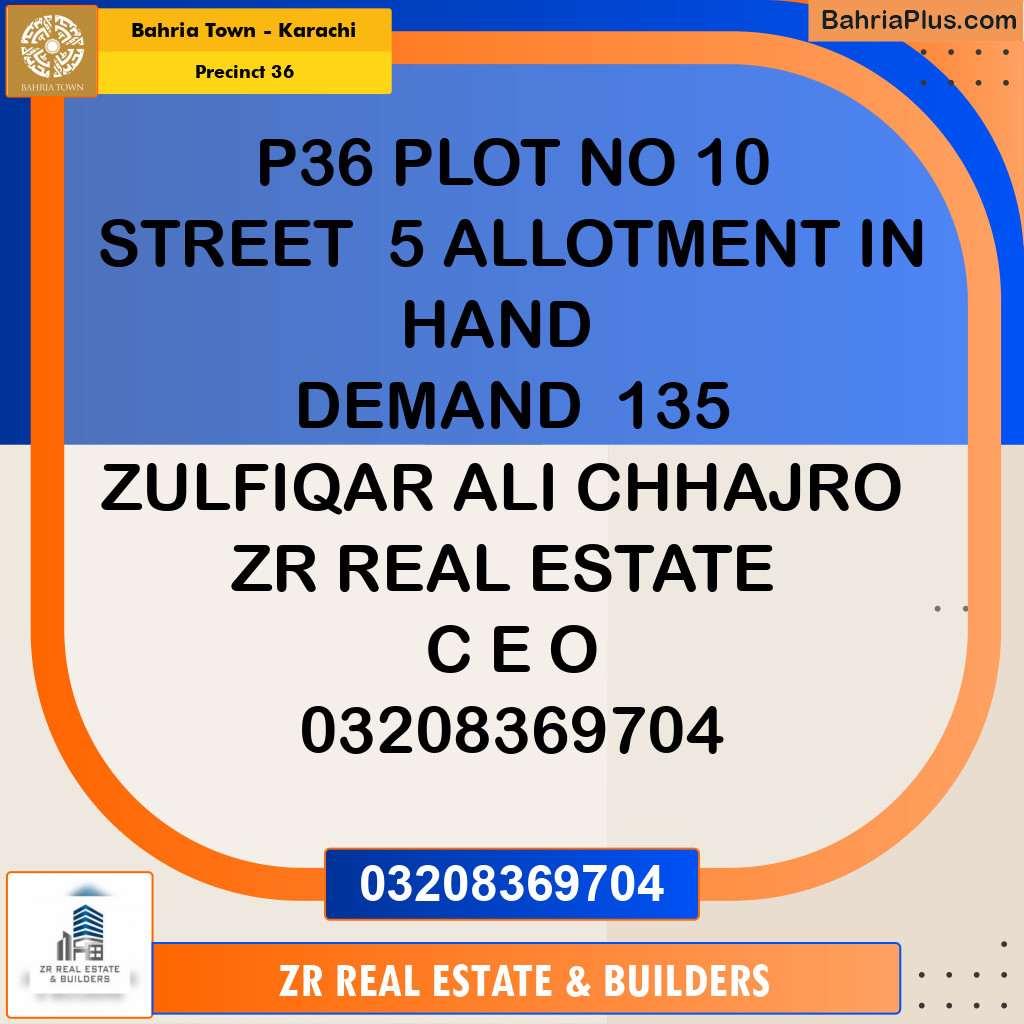 500 Sq. Yards Residential Plot for Sale in Precinct 36 -  Bahria Town, Karachi - (BP-202543)