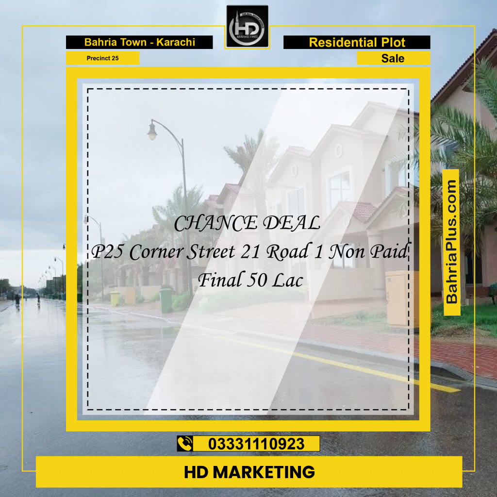 125 Sq. Yards Residential Plot for Sale in Precinct 25 -  Bahria Town, Karachi - (BP-202558)