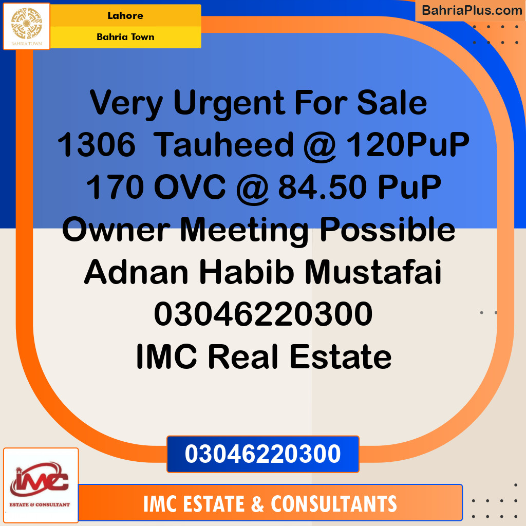 Residential Plot for Sale in Bahria Town, Lahore - (BP-202618)