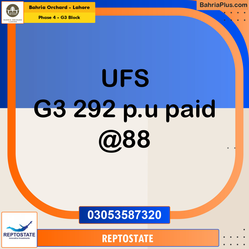 Residential Plot for Sale in Phase 4 - G3 Block -  Bahria Orchard, Lahore - (BP-202671)