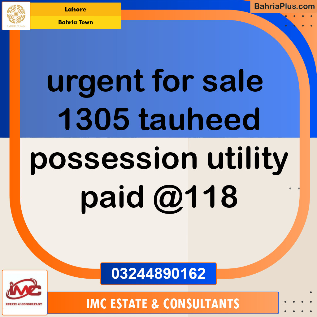 Residential Plot for Sale in Bahria Town, Lahore - (BP-202690)