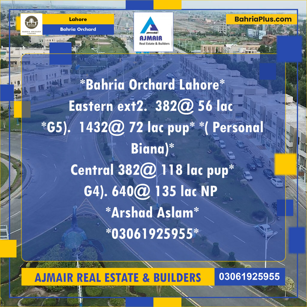 Residential Plot for Sale in Bahria Orchard, Lahore - (BP-202747)