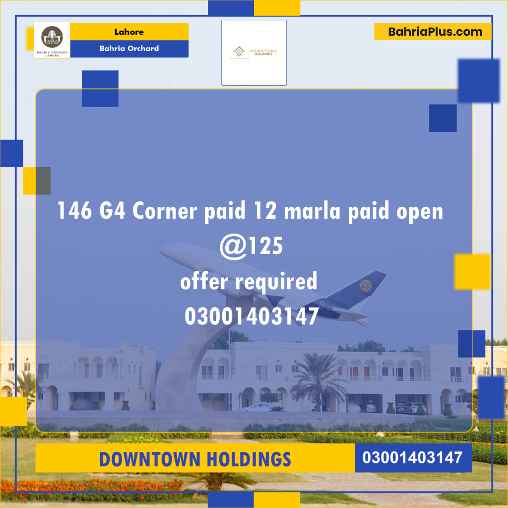 Residential Plot for Sale in Bahria Orchard, Lahore - (BP-202828)