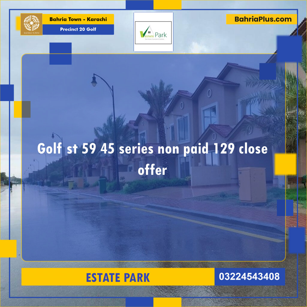 Residential Plot for Sale in Precinct 20 Golf -  Bahria Town, Karachi - (BP-202938)