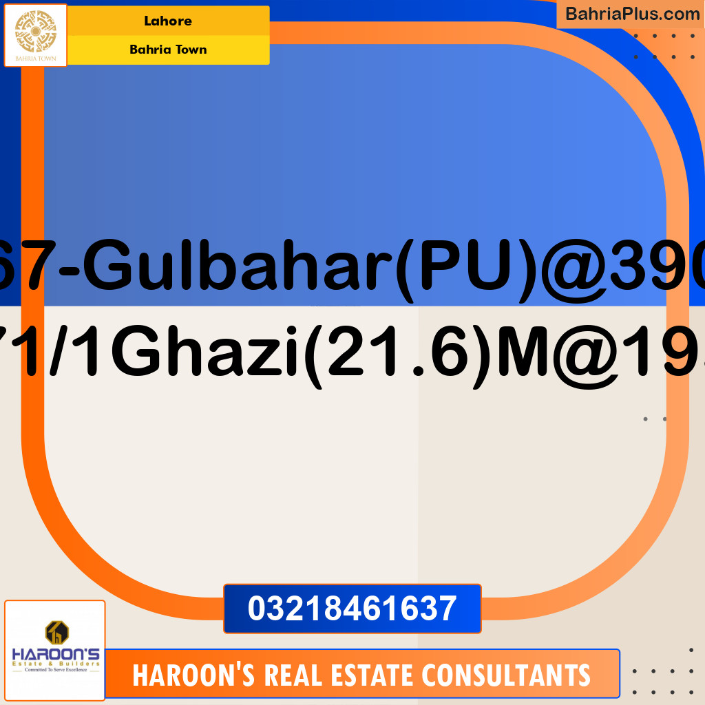 Residential Plot for Sale in Bahria Town, Lahore - (BP-202952)