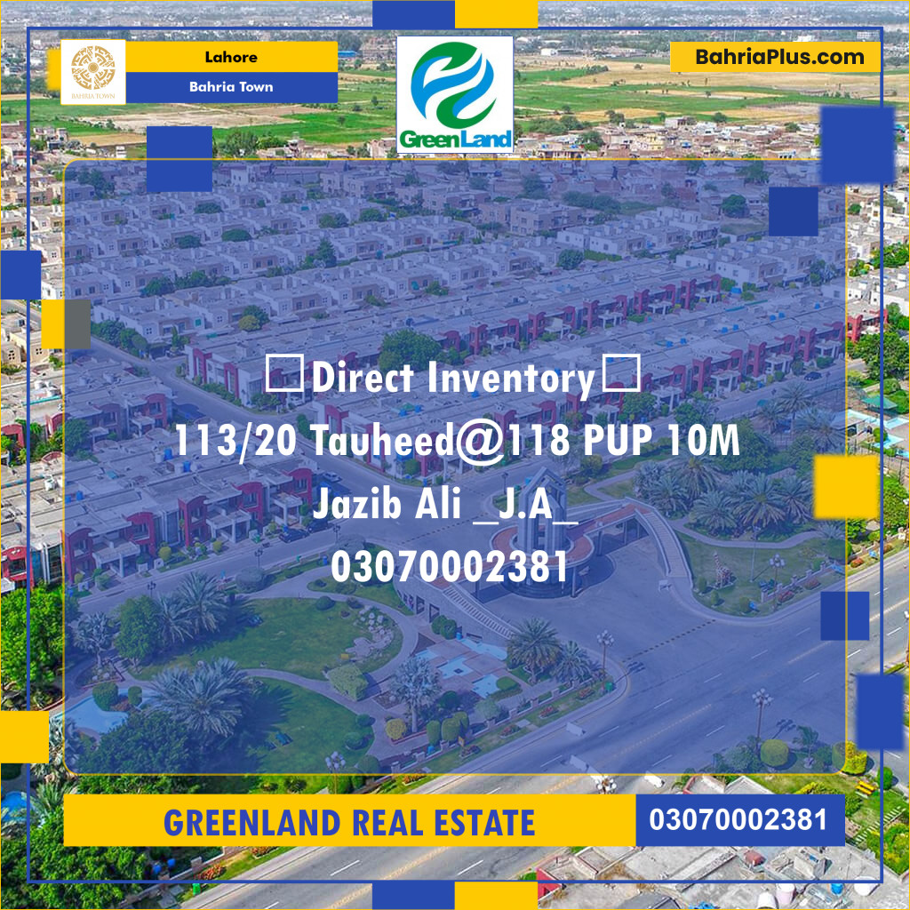 10 Marla Residential Plot for Sale in Bahria Town, Lahore - (BP-202974)