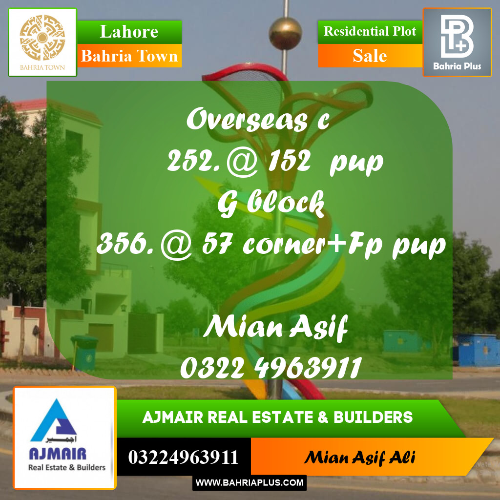 Residential Plot for Sale in Bahria Town, Lahore - (BP-202985)