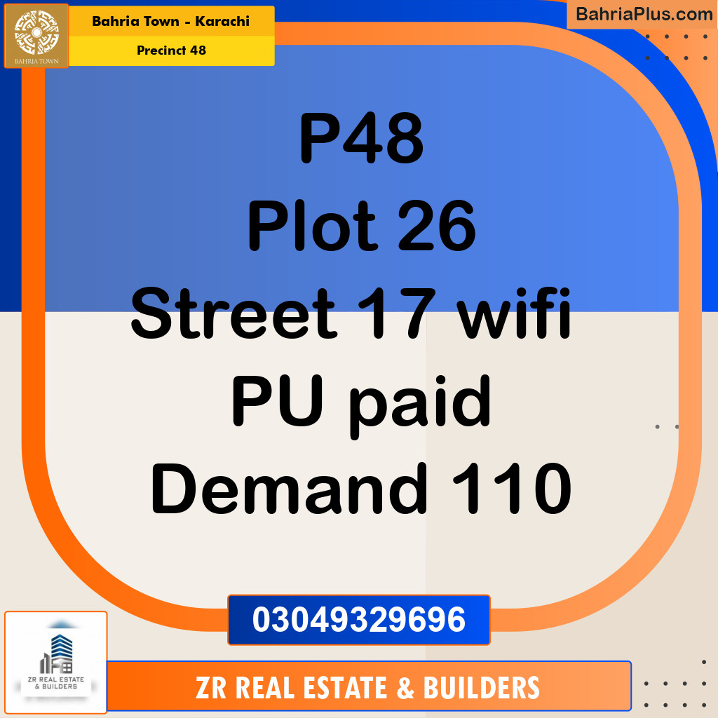 250 Sq. Yards Residential Plot for Sale in Precinct 48 -  Bahria Town, Karachi - (BP-203030)