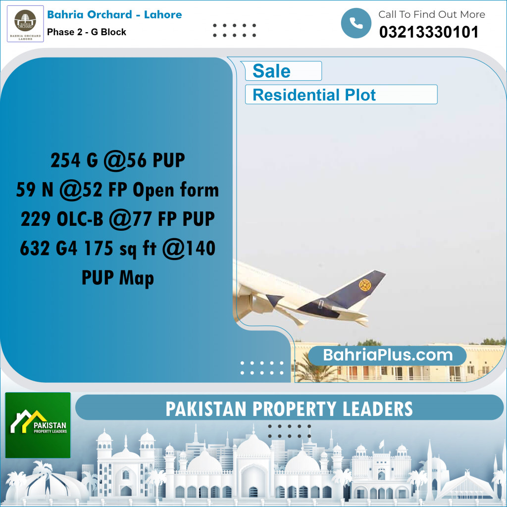 5 Marla Residential Plot for Sale in Phase 2 - G Block -  Bahria Orchard, Lahore - (BP-203098)
