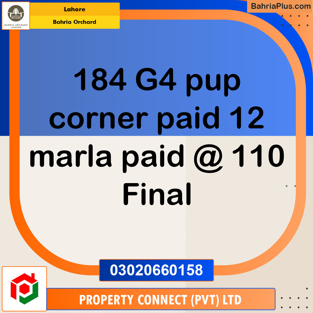 Residential Plot for Sale in Bahria Orchard, Lahore - (BP-203138)