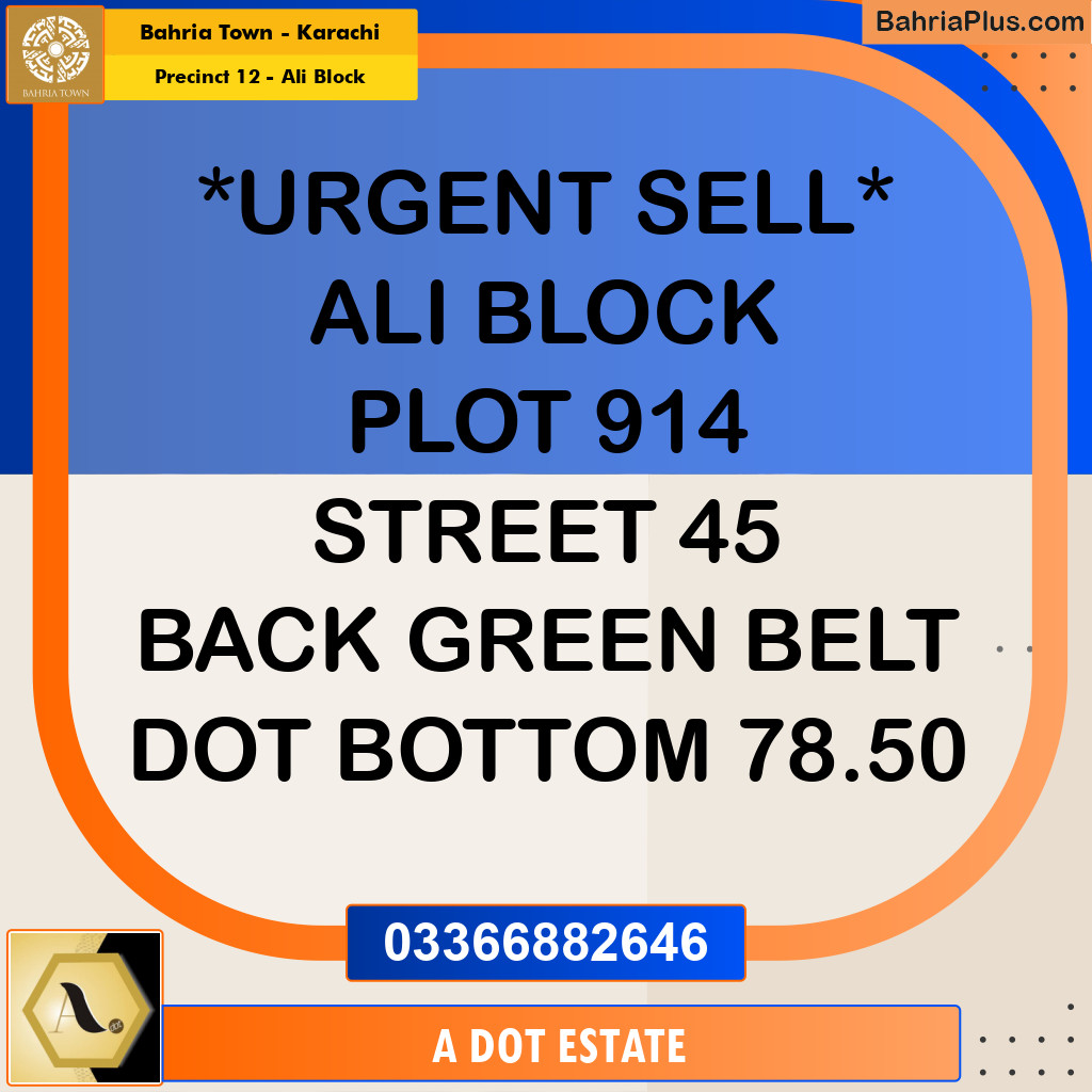 125 Sq. Yards Residential Plot for Sale in Precinct 12 - Ali Block - Bahria Town, Karachi - (BP-203167)