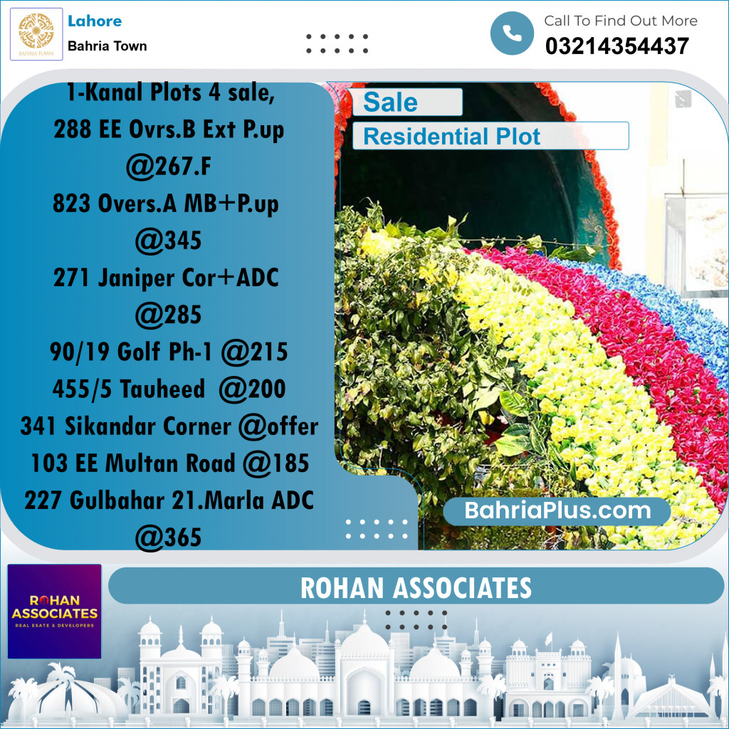 Residential Plot for Sale in Bahria Town, Lahore - (BP-203188)