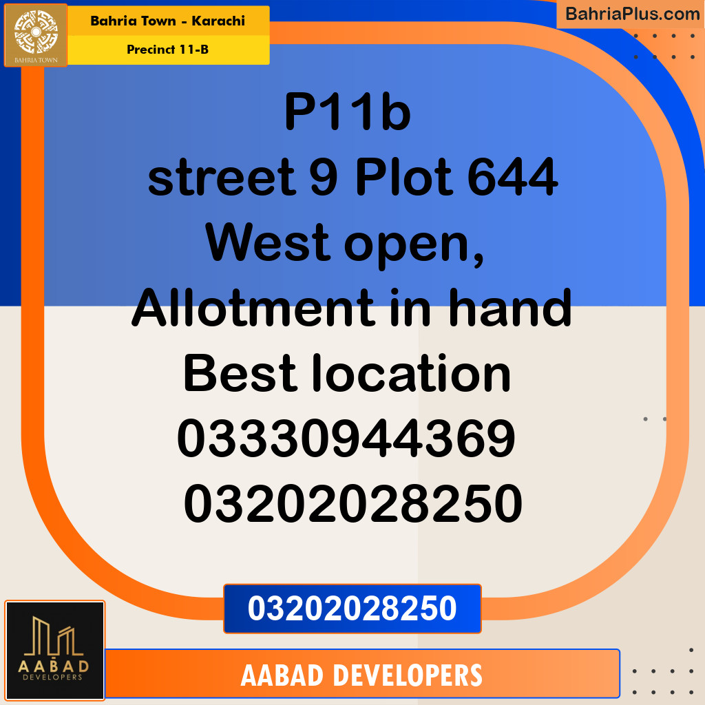 125 Sq. Yards Residential Plot for Sale in Precinct 11-B - Bahria Town, Karachi - (BP-203202)