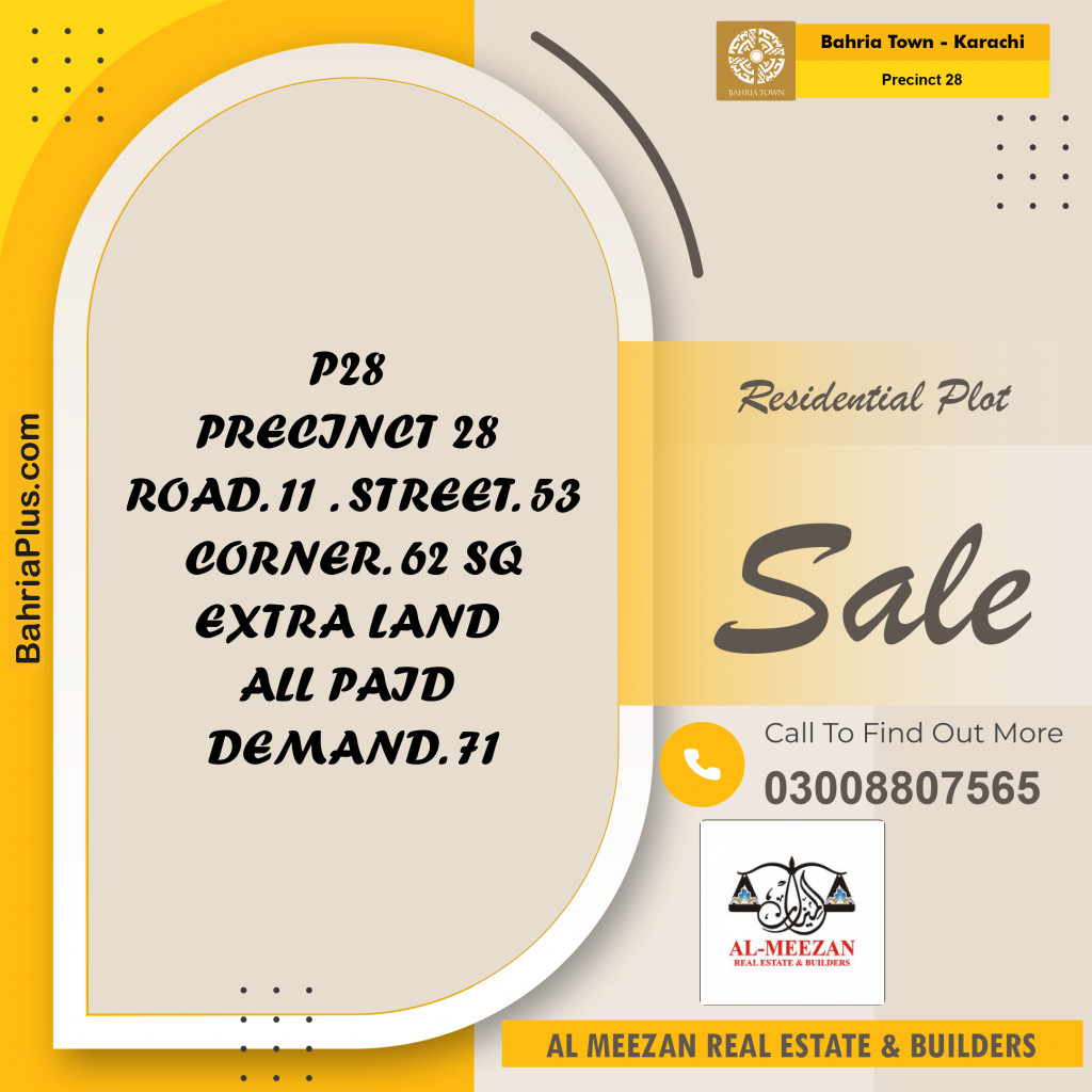 125 Sq. Yards Residential Plot for Sale in Precinct 28 -  Bahria Town, Karachi - (BP-203338)
