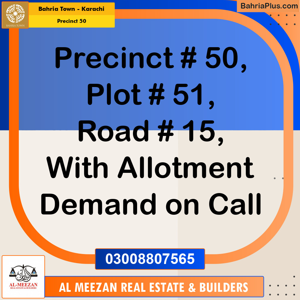 500 Sq. Yards Residential Plot for Sale in Precinct 50 -  Bahria Town, Karachi - (BP-203344)