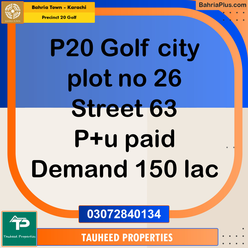 500 Sq. Yards Residential Plot for Sale in Precinct 20 Golf -  Bahria Town, Karachi - (BP-203353)