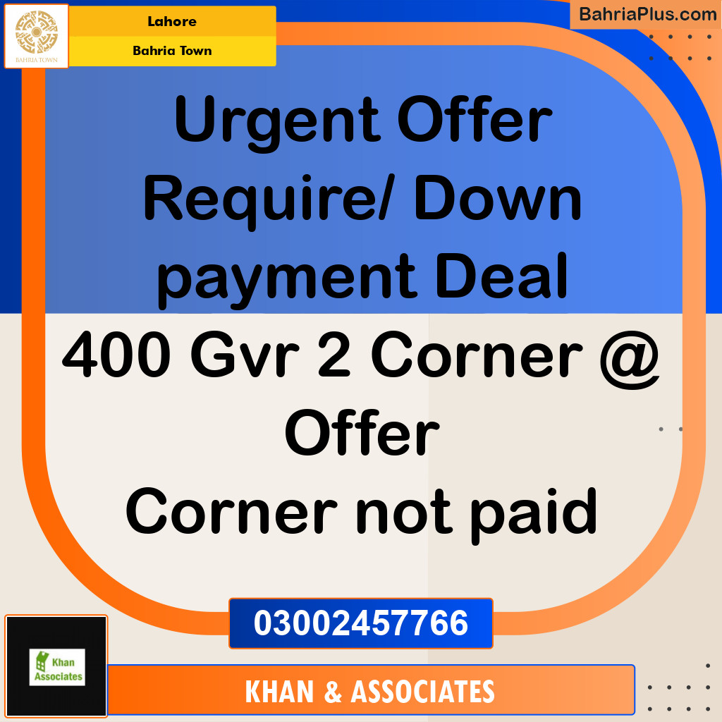 Residential Plot for Sale in Bahria Town, Lahore - (BP-203381)