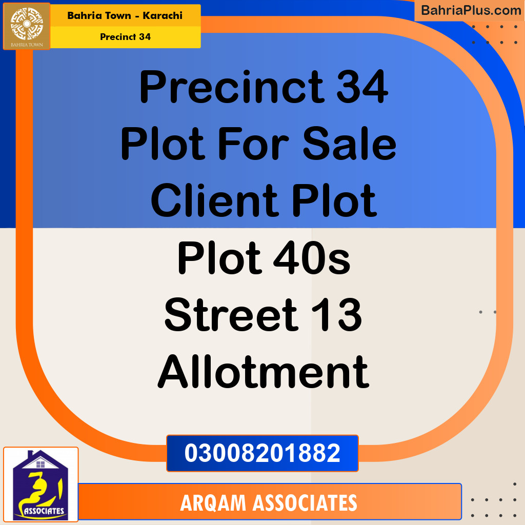 250 Sq. Yards Residential Plot for Sale in Precinct 34 -  Bahria Town, Karachi - (BP-203383)