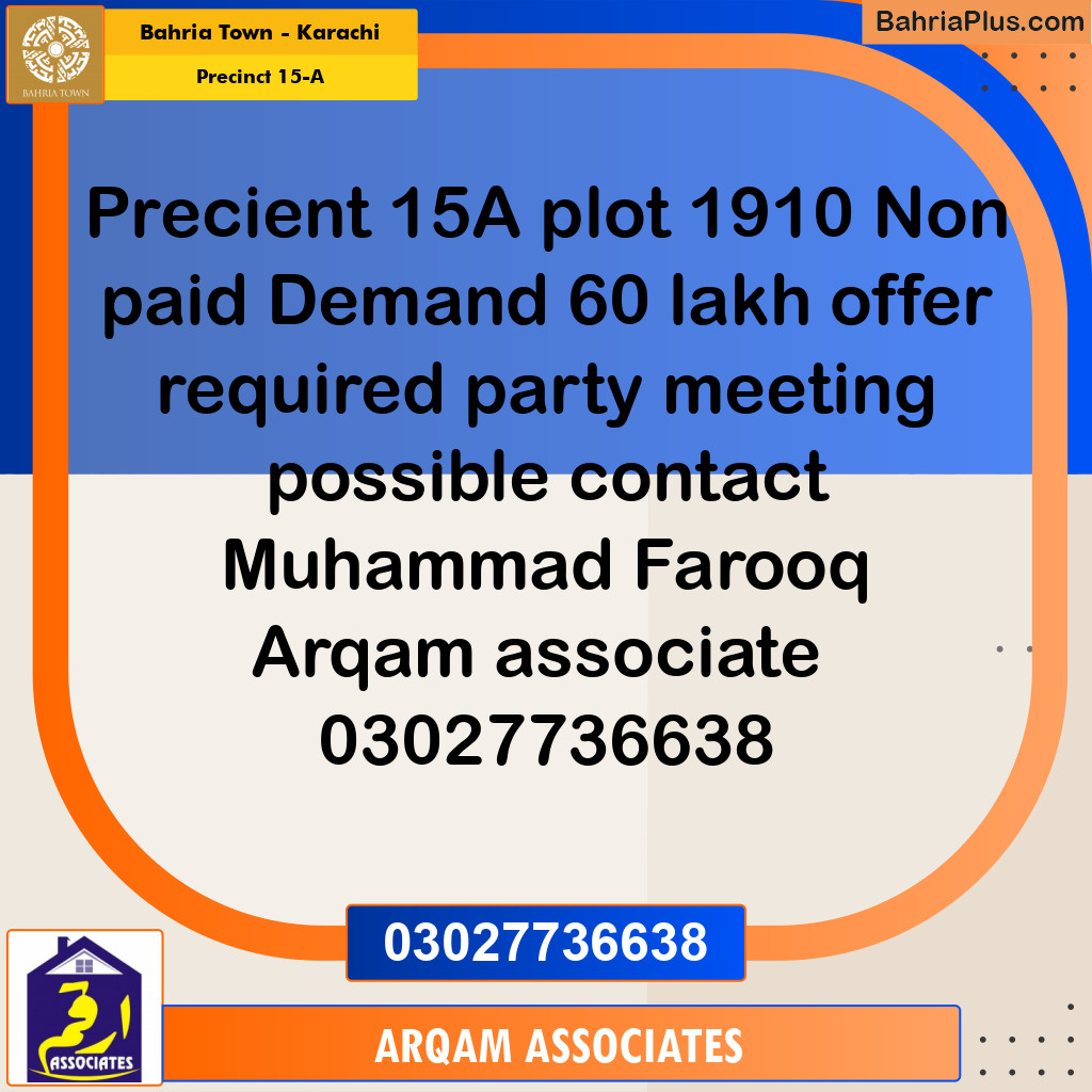 125 Sq. Yards Residential Plot for Sale in Precinct 15-A -  Bahria Town, Karachi - (BP-203416)