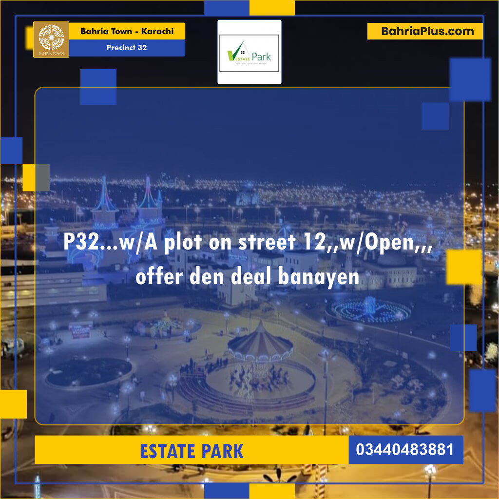 Residential Plot for Sale in Precinct 32 -  Bahria Town, Karachi - (BP-203427)