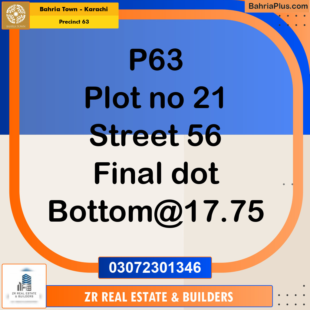 125 Sq. Yards Residential Plot for Sale in Precinct 63 -  Bahria Town, Karachi - (BP-203519)